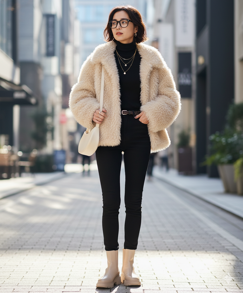 ファージャケット2025冬の着こなし術|30代女性が知っておくべきトレンドとスタイリング