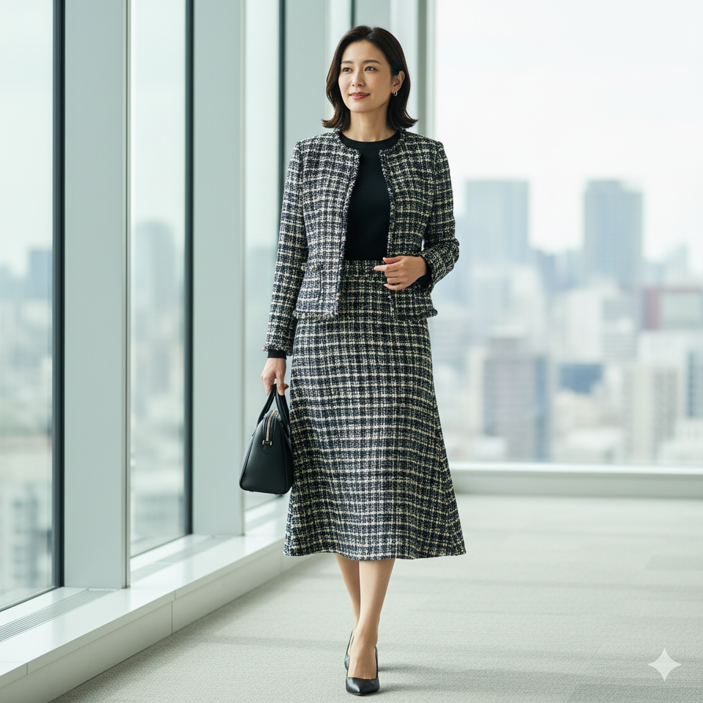2025秋冬のミディ丈スカートで叶える30代のきれいめオフィススタイル完全ガイド