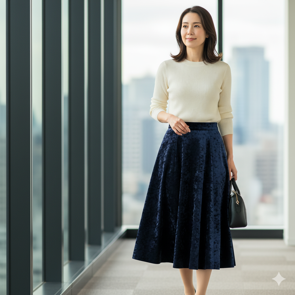 2025秋冬のミディ丈スカートで叶える30代のきれいめオフィススタイル完全ガイド