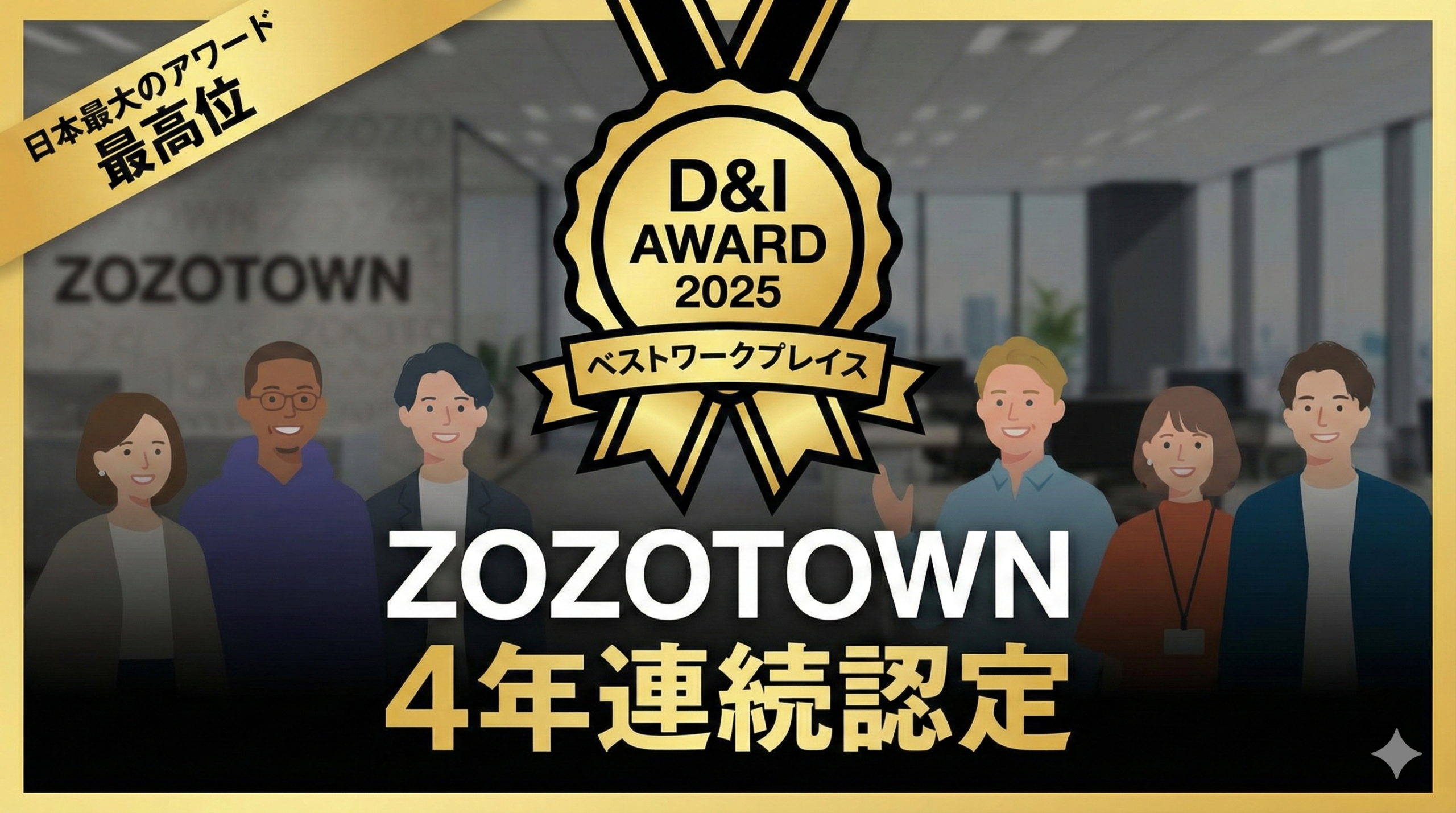 ZOZO「D&I AWARD 2025」ベストワークプレイス4年連続認定の理由