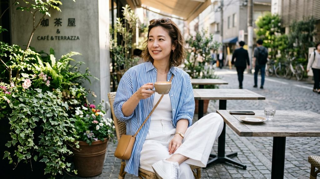 ストライプシャツ×オーバーサイズで差がつく!2026春の30代コーデ術