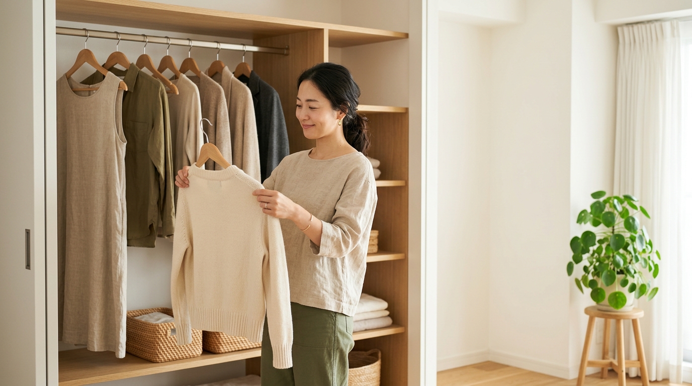 クローゼット断捨離の極意 サステナブルに服を減らすミニマリスト思考