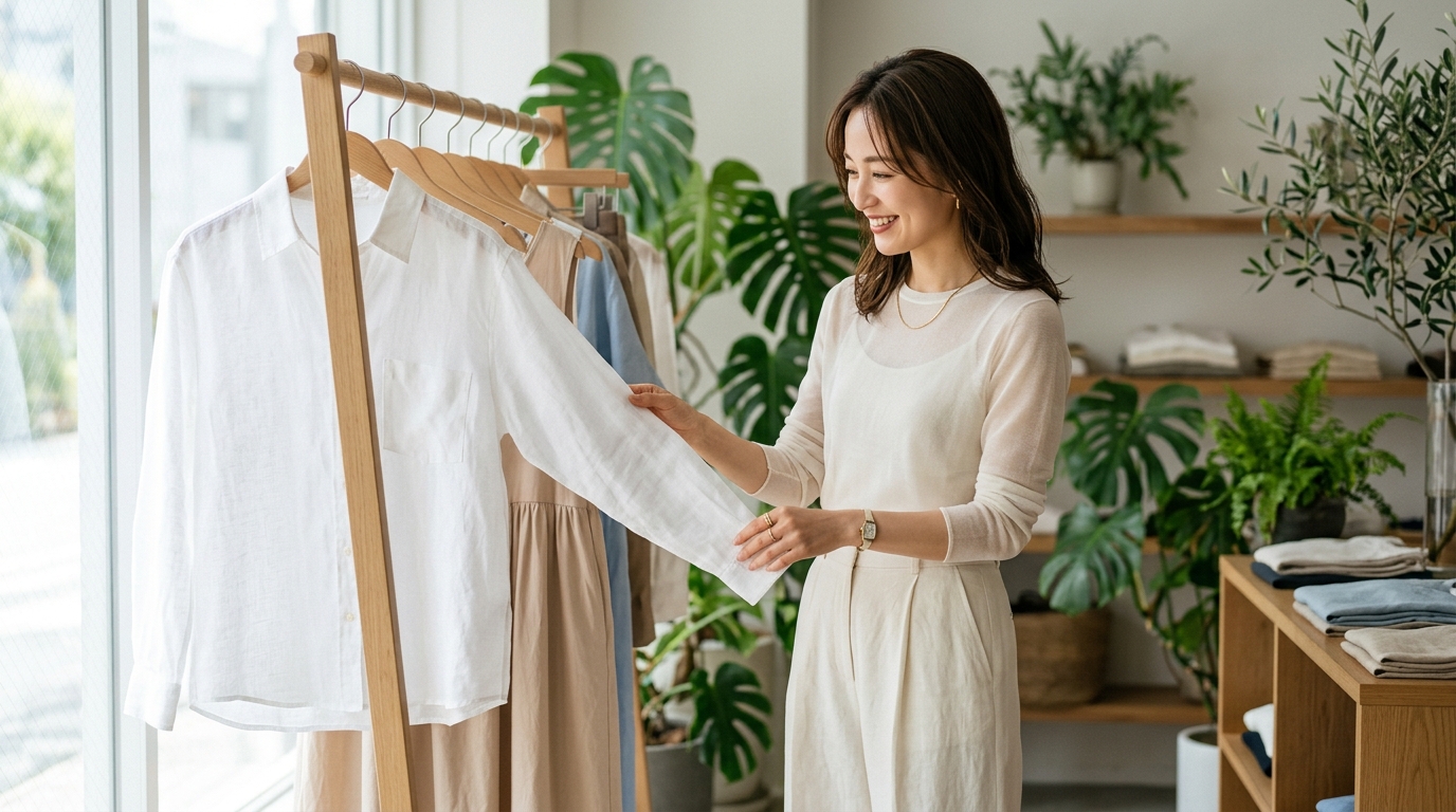 天然素材の夏服2026|リネン・コットンの違いと選び方完全ガイド