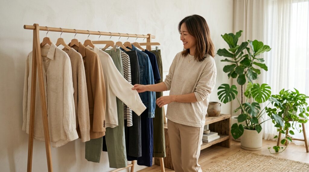 カプセルワードローブとは？30代女性が10着で叶えるサステナブル着回し術