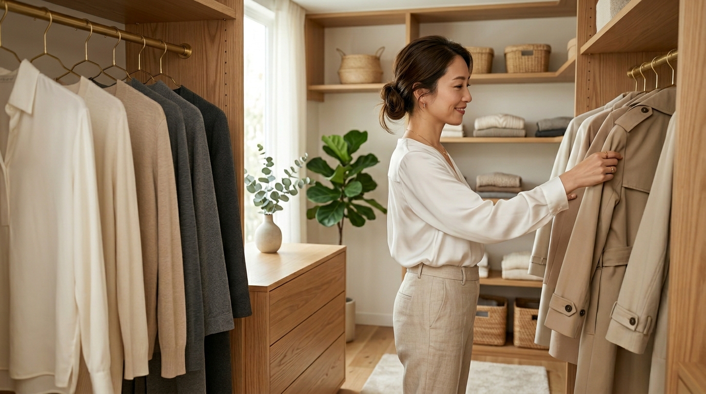 30代女性のミニマリストファッション完全ガイド|クローゼット整理術
