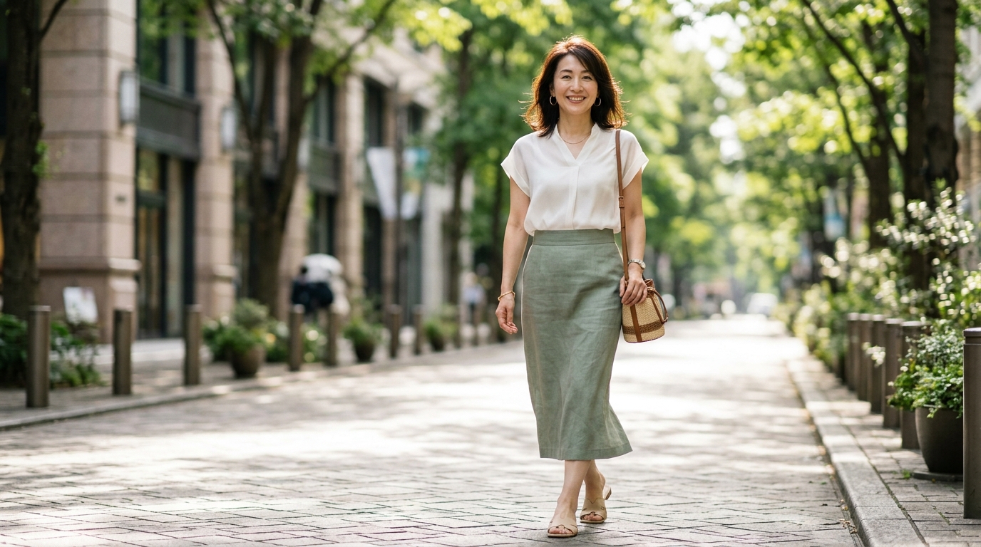 40代の夏に小粋なタイトスカートの着こなし術 海外マダムに学ぶ5つの視点